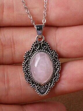 1pc Alloy Antique Silver Plated Quartz Crystal Necklace With Multicolor Resin